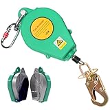 ✅【Accessoires de Haute Qualité】① Ce ligne de vie toiture auto rétractable est doté d'une coque intérieure en alliage d'aluminium et d'une coque extérieure en polypropylène, offrant une double protection aux composants internes. ② Les coussinets en caoutchouc anti-collision et la conception à ressort offrent un double amortissement, réduisant l'impact sur le boîtier du dispositif de sécurité rétractable