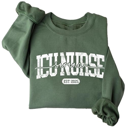 Personalized Nurse and Healthcare Professional Sweatshirt, Custom Workwear Gift for Registered Nurse