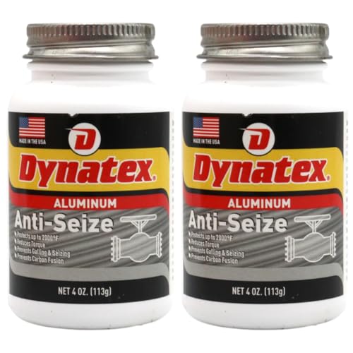 Image of Dynatex Aluminum Anti-Seize 4 oz Can - General Purpose, Prevents Galling Seizing Corrosion, High Heat & Pressure Resistant, Aluminum & Graphite (2-Pack)