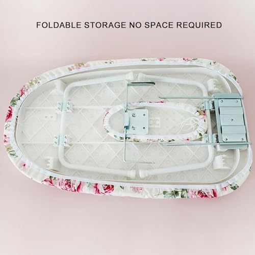LMXRYPD Tabletop Ironing Board, Portable Iron Board with Folding Legs, Small Ironing Board with Heat-Resistant Cotton Cloth, for Home, Dorm(Silver) - Image 6