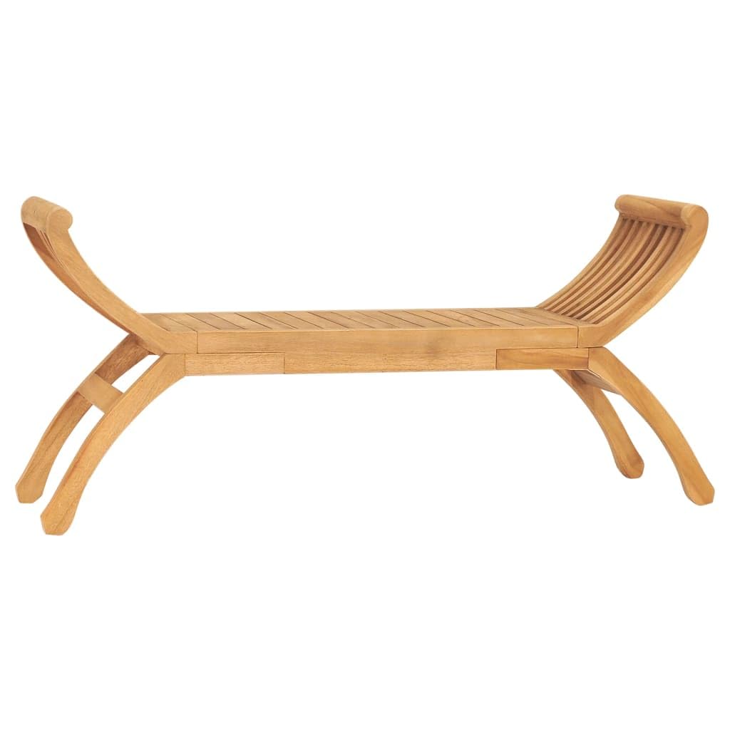 Mobili da esterni in legno massello di teak, 120 cm, per casa, terrazza e cortile, ed elegante soluzione per sedute