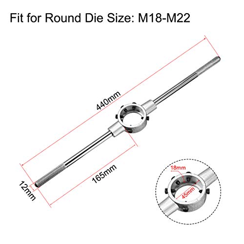 sourcing map Schneideisenhalter 45mm ID mit verstellbar Schraubenschlüssel für M18-M22 Schneideisen