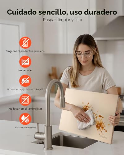 Miniatura 5 de Vevor Piedra Para Hornear Pizza De 508 X 355 Mm, Rectangular De Cordierita, Placa Extragrande Con Raspador, 17 Mm De Grosor, Resistente Al Calor, Apta Para Cocina, Horno, Pan, Pizza Y Parrilla