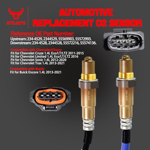 2Pcs Sensor de Oxígeno para Chevrolet Cruze Sonic Trax miniatura 2