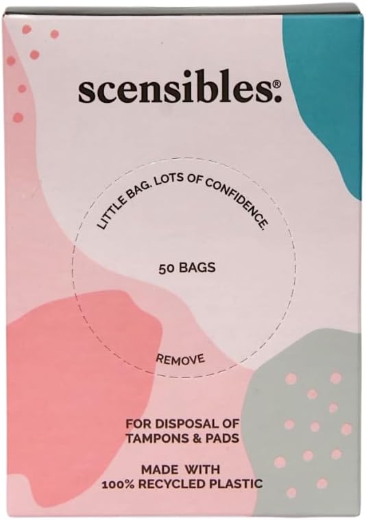 Personal Care Disposal Bags (50 Count) - For Tampons, Pads, Liners, Condoms & More - Discreet, Hygienic & Odor-Reducing Disposal Solution