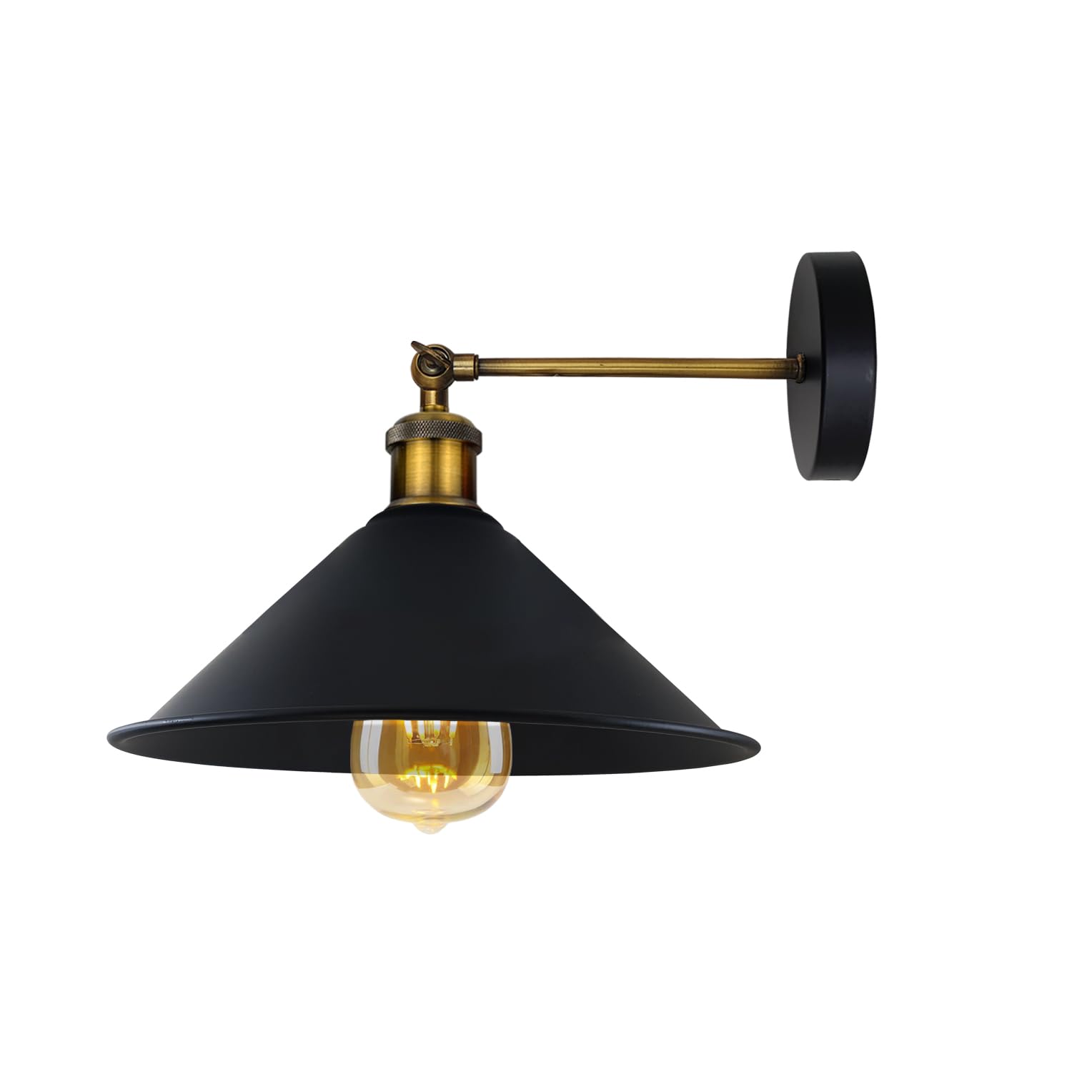Wall Sconce, Black, Antique Swing Arm Industrial Light Fixture,Wall Lamp Fixture for Living Room Bedroom Cafe Vanity Loft Cafe Bar Kitchen