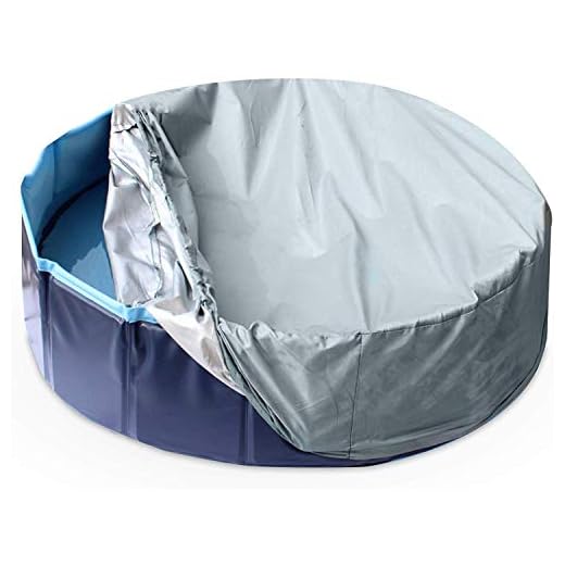 KOPEKS Accessories Cover for Foldable Pet Pool Collapsible Tub - Different (46 to 48 Inches, Grey)