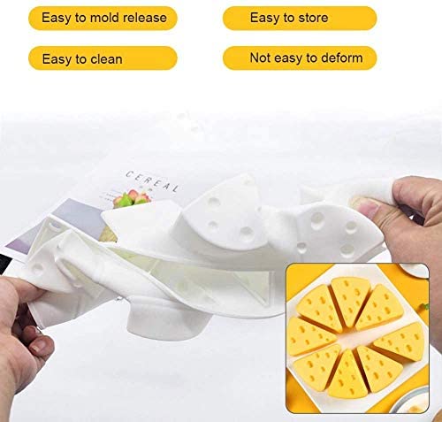 Cheese Shape Silicone Mold, 8 Cavity Cake Pop Molds Silicone, Non-Stick Silicone Baking Mold For Ice Cube Tray Chocolate, Cake, Jelly, Mousse Cake Pastry For Household Kitchen #TOP4