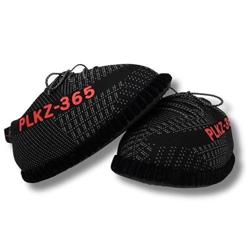 Sneaker Slippers, Black Reflective & Red, One Size Fits Most, Indoor/Outdoor Use4