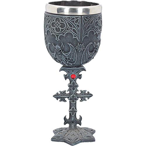 Nemesis Now Vampires Goblet 18.8cm Black, Resin w/stainless steel insert, One Size - Image 5