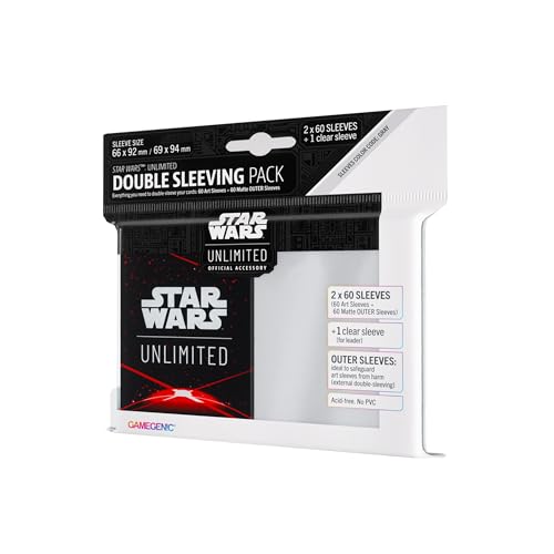 Gamegenic, Star Wars: Unlimited Art Sleeves Double Sleeving Pack – Space Red