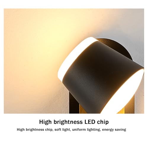 Luz de pared orientable 10W con interruptor integrado y doble eje de rotación 3