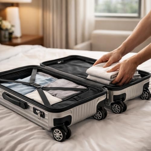 Posh Valigia Rigida Abs – Valigia Da Viaggio Bagaglio A Mano, Media, Grande, Trolley Leggero Con Ruote Gemellate Silenziose A 360°, Argento, MittelgroßE L, Classico - 6