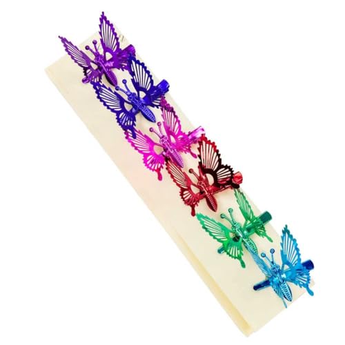 Wandelande Co.- 3D Moving Butterfly Hair Clips Metal Gold Moving Wings Butterfly Hair Accessories Hair Clips Barrette for Women and Girls (F 6Color 6pc)