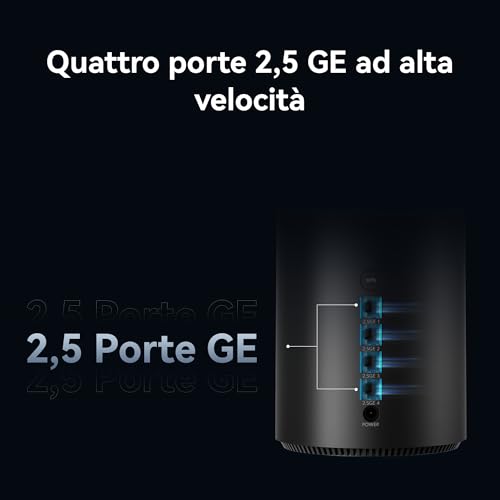 WiFi Mesh Router X1 Pro, Wi-Fi 7 Dual-band a 3,6 Gbps, Antenna Cross-Floor Mesh, 4 Porte 2,5 GE, Design Estetico della Casa, Controllo Parentale, 30 Mesi di Garanzia, Giochi, Esclusiva Amazon - Powerline - Immagine 3