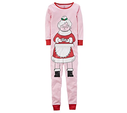 Carter's Girls' 12M-12 2 Piece Mrs. Clause Pajamas Pink2