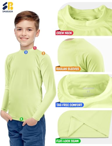 Image of Boys Rash Guard Swim Shirts Long Sleeve UPF 50+ Swimwear Toddler Kids Sun Protection SPF Water Surfing Swimming Shirts 0-16Y
