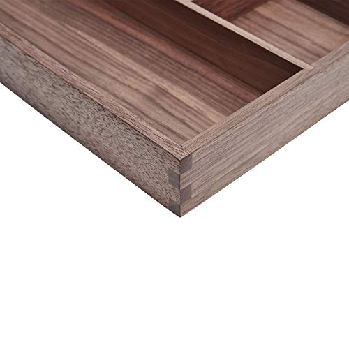 Pandapark Wood Organizer Tray,Black Walnut,Desk & Drawer Storage Box (Walnut Master) #TOP5