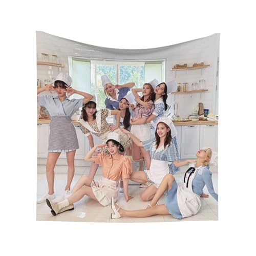 Twice Poster, K-Pop Girl Group, Nayeon, Jeongyeon, Chaeyoung, Tzuyu, álbum póster de pared, salón, dormitorio, tapiz, decoración de pared, tamaño 28 x 28 pulgadas, arte decorativo sin marco, regalo