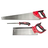 Handsägen Set 3-tlg. Fuchsschwanz Rückensäge Trockenbausäge