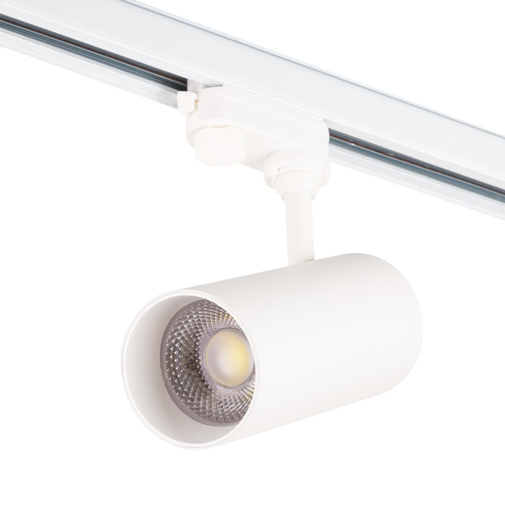 Foco de Carril Trifásico 30W COB Regulable Flicker Free Blanco CCT (Tonalidad Luz Regulable) 3000-6000ºK [1916-TL-30W-T-CCT] | Greenice
