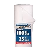 Verpackungsschaum 6 Rollen je 1m x 25m | 150m² Verpackungsmaterial 2mm PE-Schaum | Ideales Füllmaterial für Pakete & Umzugsmaterial als Möbelschutz | Schaumfolie als Polstermaterial