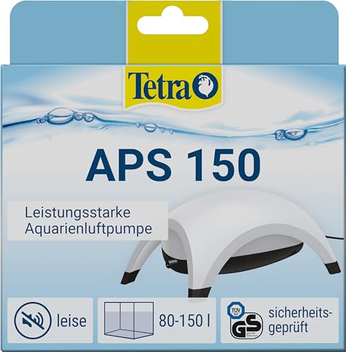 Tetra APS 150 Aquarium Luftpumpe - leise Membran-Pumpe für Aquarien von 80-150 L, weiß
