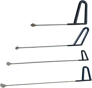 Paintless Dent Repair Rod Tool 4 Pcs Whale Tail Set,for Minor Dents, Door Dings and Hail Damage