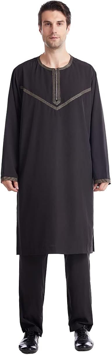 Amazon.com: Muslim - Traje árabe de manga larga para hombre : Ropa, Zapatos  y Joyería