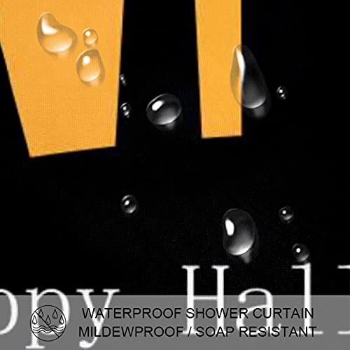 Rideau de douche Halloween sans odeur avec 12 crochets de fixation inclus