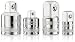 ARES 70007 | 4 Piece Socket Adapter and Reducer Set | 1/4-inch, 3/8-inch, & 1/2-inch Ratchet/Socket Set/Extentsion Conversion Kit | Premium Chrome Vanadium Steel with Mirror Finish