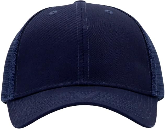 Image of Mens Mesh Snapback Hat Fits One Size & XXL | Structured Adjustable Trucker Hats | Sturdy Outdoor Blank Baseball Cap