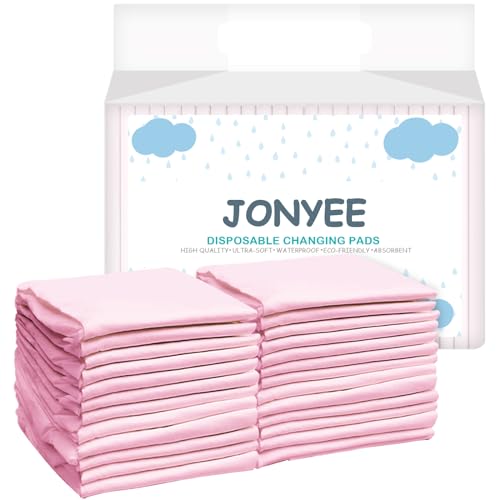 Image of Disposable Pads for Changing Diapers with Super Absorbent and Leak Proof, 17 inchx 24 inch 4-Layer Quick Dry Pet Pads for Dogs Pee Training,Soft for Newborn Baby and Incontinence Adults -Pink(50P)