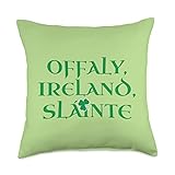 Offaly Ireland Slainte Shirt | Proud Irish County Offaly Throw Pillow