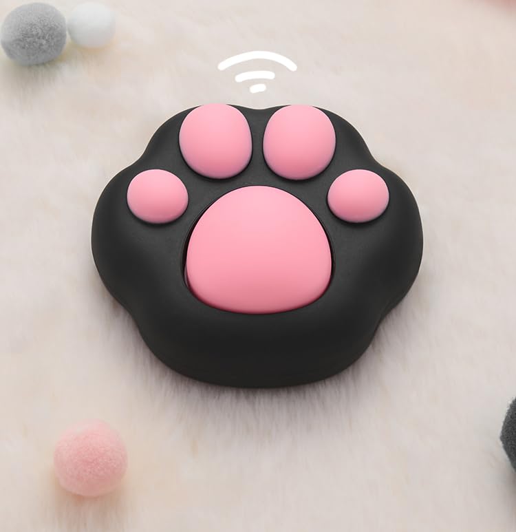 Wireless PC Power Button, Cute Cat Paw Design, PVC Silicone Material, Pink Desktop Switch with PCIE Connection, Not Compatible with Laptops (Cat Paw, Black)