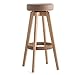 MEIDUO trwały stołek kuchenny/stołek barowy 360° Swivel brązowy/beżowy do użytku wewnątrz na zewnątrz (kolor 1003, rozmiar: 65cm)