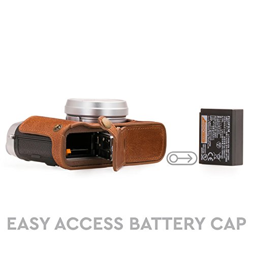Megagear Fujifilm X100F Ever Ready Genuine Leather Camera Half Case And Strap, With Battery Access - Brown - Mg1282 #TOP3