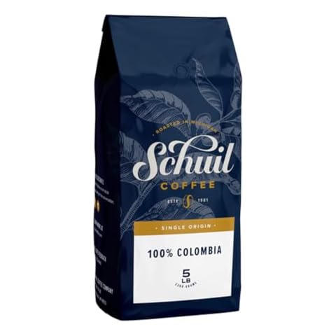 100% Colombian, Schuil Whole Bean Coffee, Fair Trade Premium Roasted Gourmet Coffee beans, Smooth and Full Bodied Artisan Coffee (5 lb) - Makes Roughly 227-6oz Cups of Coffee Cover