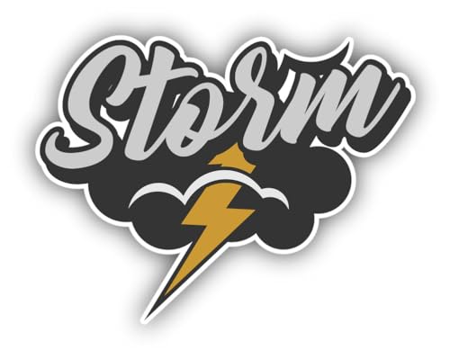 Storm Sticker - Durable Adhesive UV-Resistant Waterproof Vinyl Sticker Art Decal for Car Bumper, Laptop, Water Bottle, Wall, and Window, Size - 3'' Longer Side