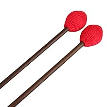 Keyboard mallets overall length: 41.5 cm/ 16.3 inch Handle size (L): 37 cm/ 14.5 inch Head size (L x Dia.): 4.5 x 3.5 cm/ 1.77 x 1.37 inch Material: medium-hard mallets are made up of nylon yarn head and maple handle, durable Yarn marimba mallets hav...