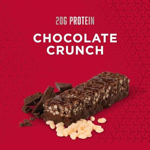 Image of BSN Protein Crisp Bar, Chocolate Crunch, 20 Gram Protein Snack Bars with Whey and Fiber, Gluten-Free Crunchy Energy Bars for Workout, Fitness, On-the-Go, 12 Count