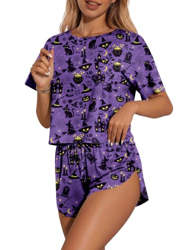 Image of Ekouaer Womens Pajama Sets Sexy Lounge Sets Side Split Short Pj Sets