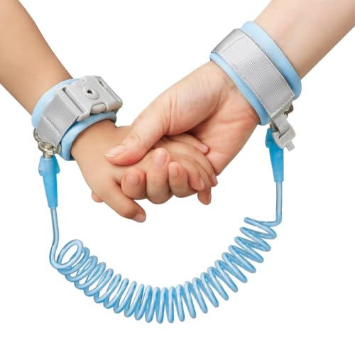 Bracciale Sicurezza Bambino,Anti-Perso Guinzaglio per Bambini, 2M Polso Regolabile 360 ° Girevoli Braccialetto Antismarrimento Corda Da Passeggi, Anti-Perso Mano Cintura Portatile