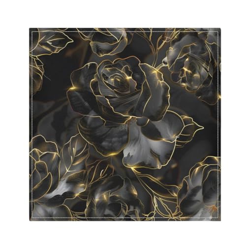 Servilletas de Tela Black Gold Rose Pack x4 20x20 Pulgadas miniatura 1
