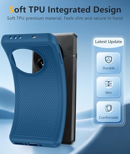 Image of FNTCASE for OnePlus 13 Case: 14FT Heavy Duty Military Grade Drop Protection for One Plus 13 Case, Non-Slip Anti-Fingerprint Shockproof Matte Soft TPU Phone Cover - Blue