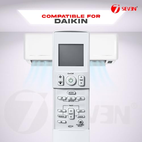 Image of 7SEVEN Compatible with Daikin AC Remote Control Model 169B Suitable for 1 1.5 2 Ton Split and Window Air Conditioner - Match Each Key by Key Exactly with Existing Remote Function