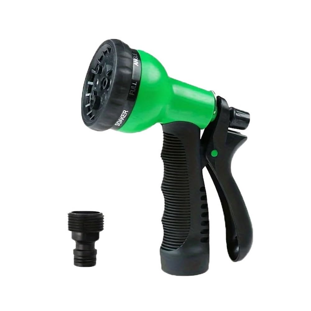 Shungong High Pressure Garden Water Gun - 8 Adjustable Spray Modes for Efficient Car Wash and Garden Irrigation(Green)