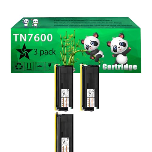 Image of Replacement TN7600 Toner Cartridge Compatible for Brother HL-5050 HL-5050N HL-5040 HL-5040N HL-5070 HL-5070N MFC-8820D MFC-8820DN Printers (3 Pack Black)