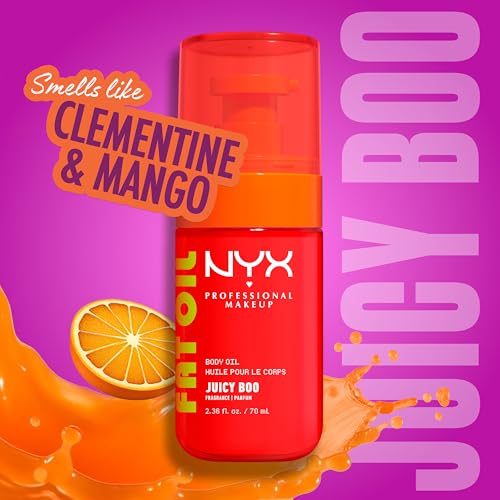 NYX PROFESSIONAL MAKEUP Fat Oil Body Oil in Juicy Boo, Citrus Scented Body Glow Moisturizer With Vitamin E for 24HR Hydration and Glowing Skin, Brightening Finish, Vegan & Cruelty-Free - image 3