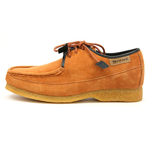 British Collection Crown Men's Shoes Tan Suede 9M3